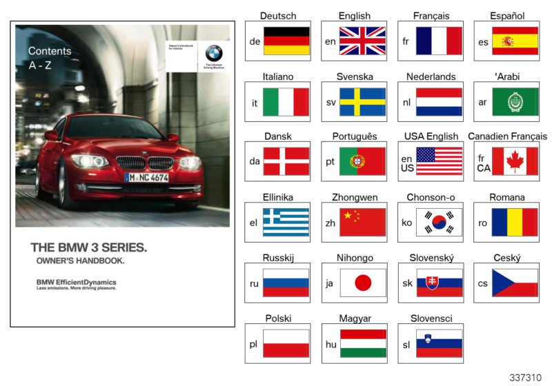 Genuine BMW 01402605599 E92 E93 Owner's Manual For E92, E93 With Idrive EN US, MJ 2011 (Inc. 335is, 335i & 335xi) | ML Performance EU EU Car Parts