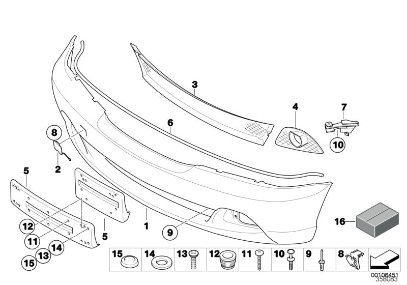 Genuine BMW 51117147527 E46 Grid Lateral Left CHROM (Inc. 330Cd, 316Ci & 320Cd) | ML Performance EU EU Car Parts