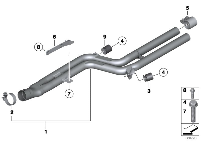 Genuine BMW 18307605257 Front Pipe (Inc. 640i & 640iX) | ML Performance EU EU Car Parts