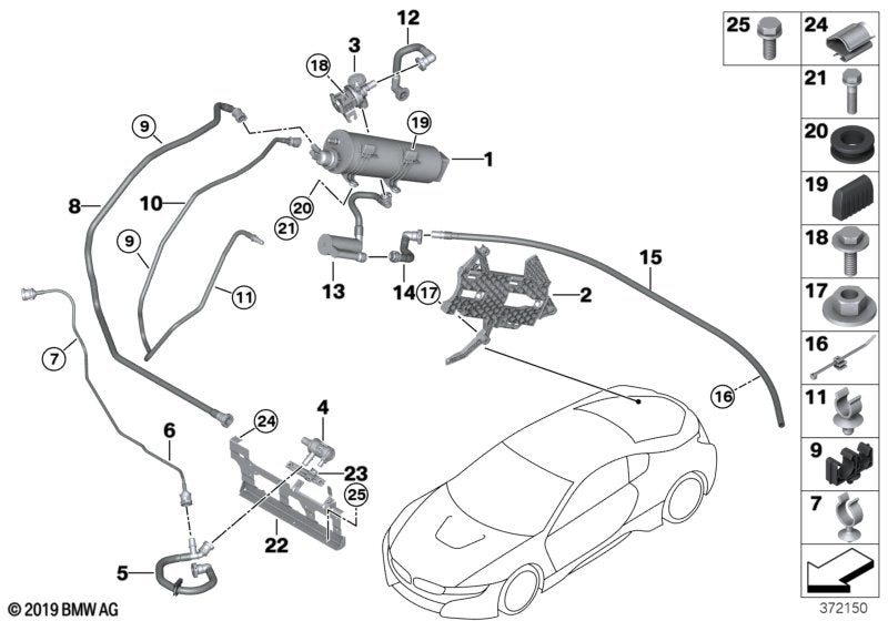 Genuine BMW 16117378063 I15 I12 Adapter Plate (Inc. i8) | ML Performance EU EU Car Parts