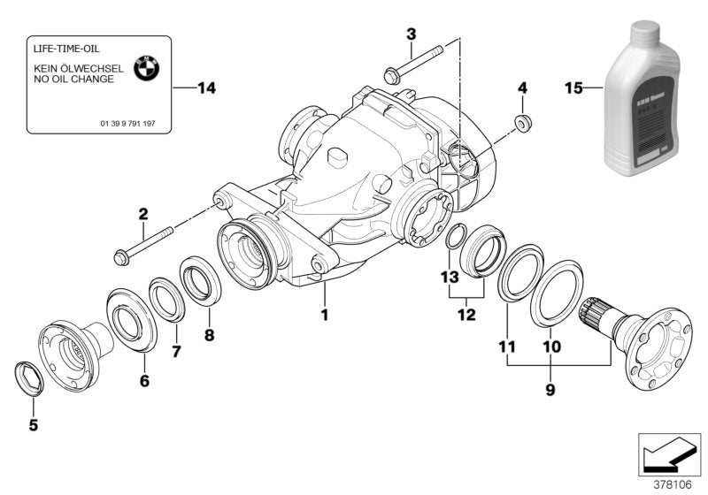 Genuine BMW 33107510656 E53 Exch. Final Drive I=4,10 (Inc. X5 3.0i) | ML Performance EU EU Car Parts