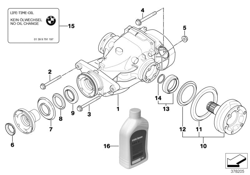 Genuine BMW 33107539902 E60 Exch. Final Drive I=3,38 (Inc. 545i, 540i & 550i) | ML Performance EU EU Car Parts