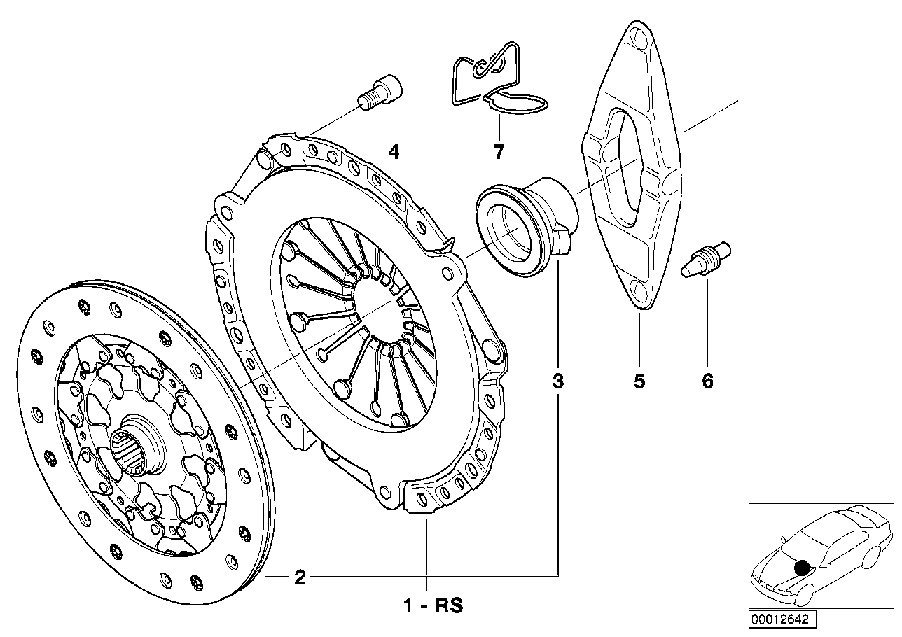 Genuine BMW 21217526590 E39 E52 E31 Clutch Plate D=240mm (Inc. 320d, 525d & 840Ci) | ML Performance EU EU Car Parts