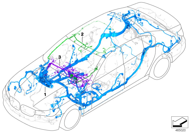 Genuine BMW 61112449611 F90 G30 Wiring Harness, I-Panel, Duplicate (Inc. 530e, 520i & 540dX) | ML Performance EU EU Car Parts
