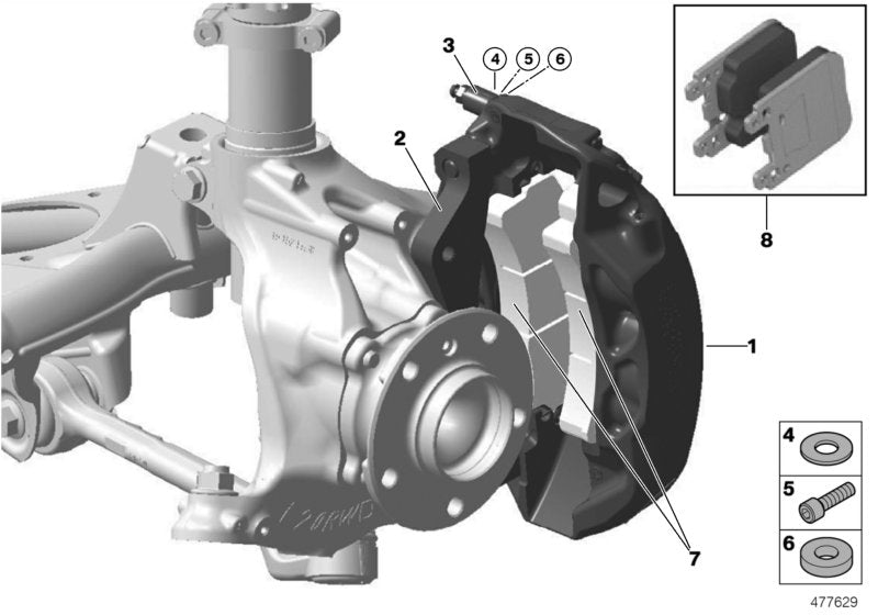 Genuine BMW 34108417277 Brake Caliper Holder SPEC 2016 (Inc. M235i Racing) | ML Performance EU EU Car Parts