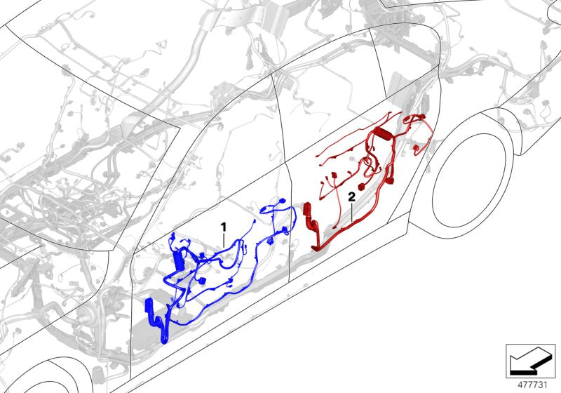 Genuine BMW 61128714783 G30 F90 G31 Door Wiring Harness, Rear (Inc. 530iX, 540i & 518d) | ML Performance EU EU Car Parts