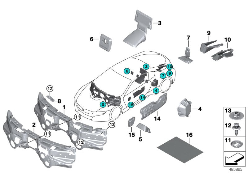 Genuine BMW 51489478240 I15 Sound Insulation, Door Right (Inc. i8) | ML Performance EU EU Car Parts