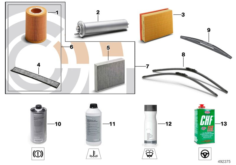 Genuine BMW 88002413117 E71 E70 Inspection Kit I Value Line VALUE LINE (Inc. X6) | ML Performance EU EU Car Parts