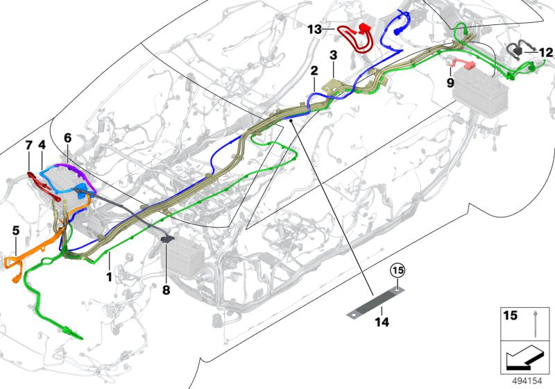 Genuine BMW 61218736083 EWB RR11 Battery Cable, Negative, Ibs (Inc. 745eX, X3 M40iX & 730d) | ML Performance EU EU Car Parts