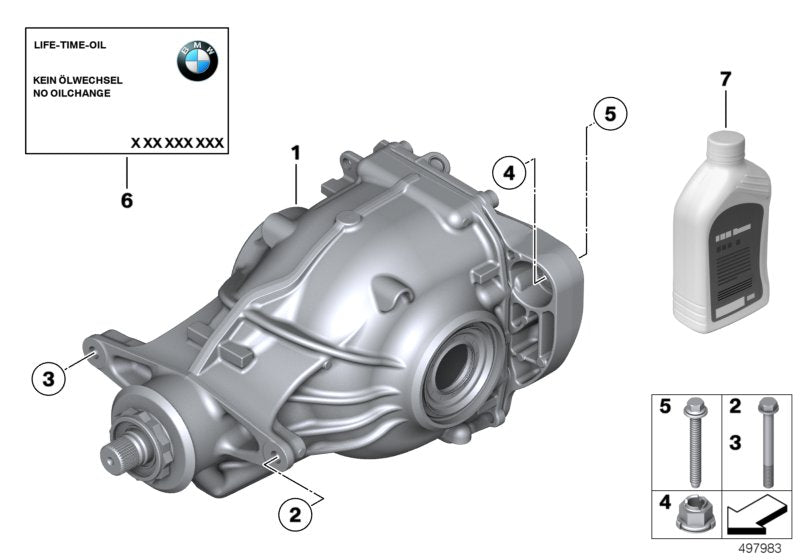 Genuine BMW 33107577101 Rear-Axle-Drive I= 3,08 (Inc. 650iX, 550i & 535iX) | ML Performance EU EU Car Parts