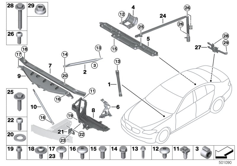 Genuine BMW 51647187097 Support Left (Inc. 760i, 760LiS & 760Li) | ML Performance EU EU Car Parts