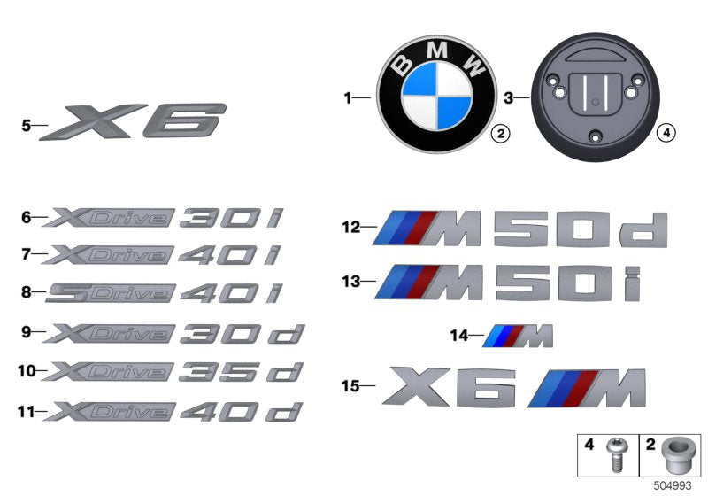 Genuine BMW 51147436116 G06 Label X6 (Inc. X6) | ML Performance EU EU Car Parts