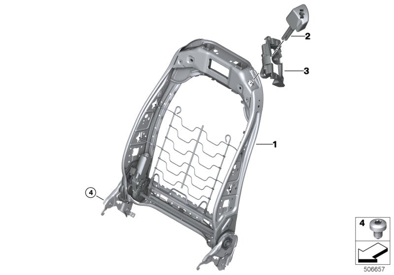 Genuine BMW 52107414625 G20 Backrest Frame, Electrical (Inc. X3 30i, 320iX & 330i) | ML Performance EU EU Car Parts