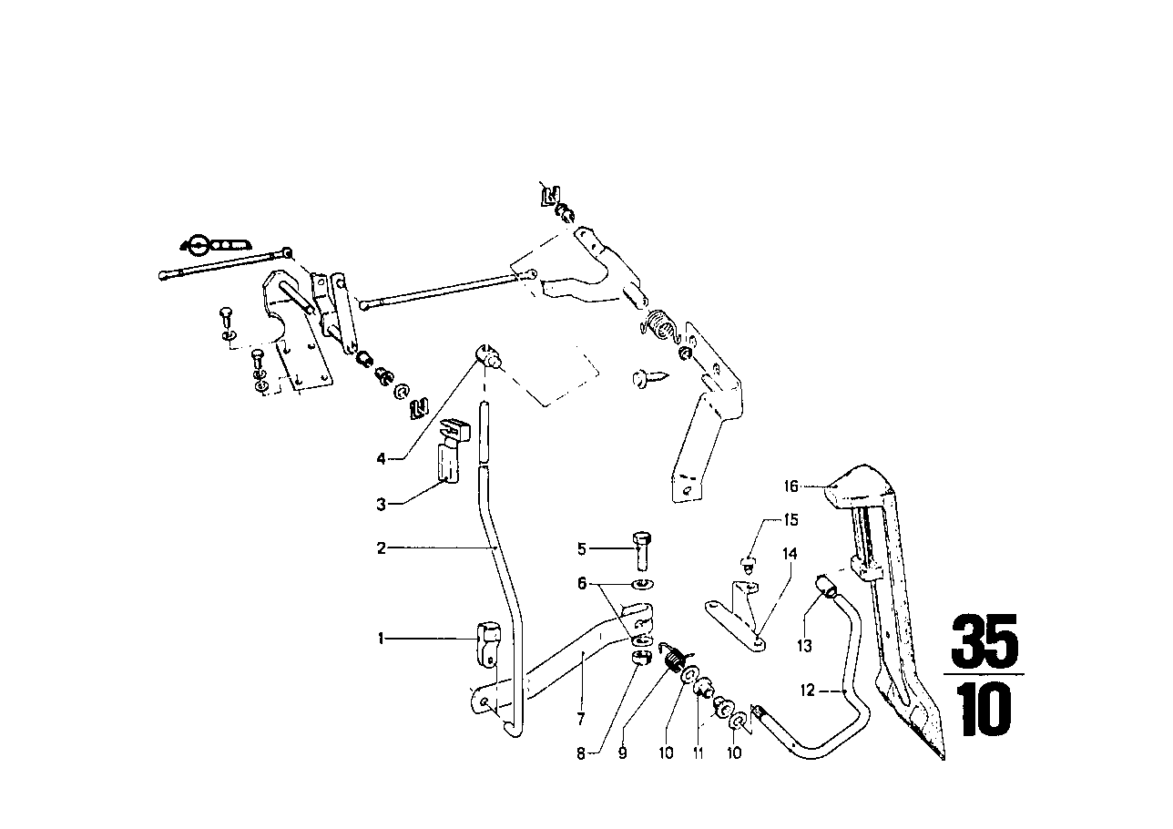 Genuine BMW 35411102054 Accelerator Pedal Assy (Inc. 2002tii, 2002turbo & 2000) | ML Performance EU EU Car Parts