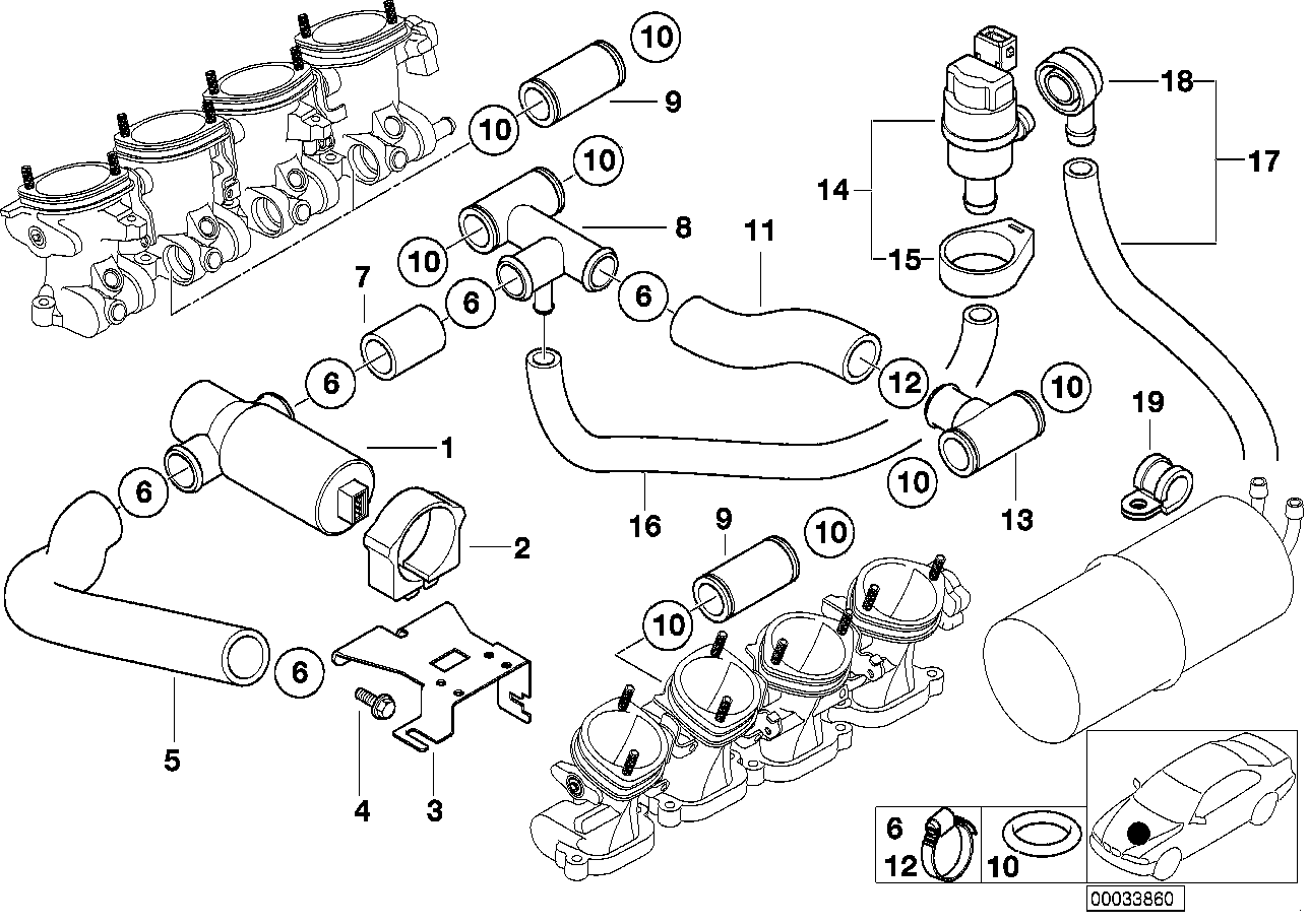 Genuine BMW 13411406360 E39 E52 Additional Air Distributor (Inc. M5 & Z8) | ML Performance EU EU Car Parts