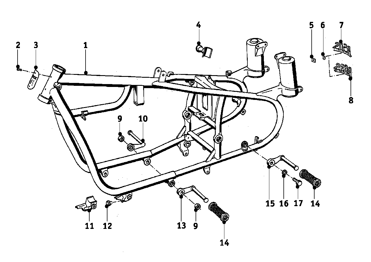 Genuine BMW 46519034125 Footrest, Left 90mm (Inc. R50/2, R50 S & R60) | ML Performance EU EU Car Parts