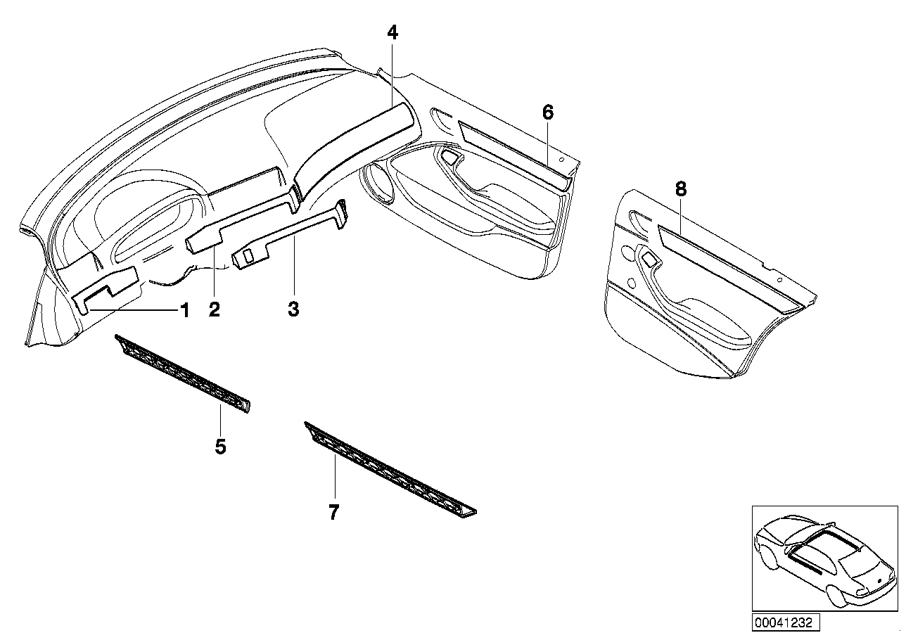 Genuine BMW 51457904029 E46 Decorative Strip, I-Panel, Center Primed (Inc. 318i, 330i & 320i) | ML Performance EU EU Car Parts