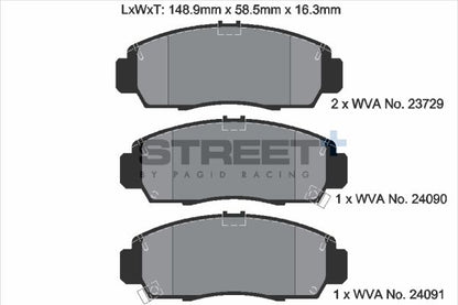 PAGID Racing T8042SP2001 STREET+ Brake Pads
