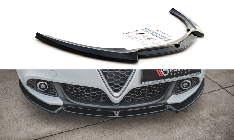 Maxton Design AL-GU-1F-FD2T Front Splitter V.2 Alfa Romeo Giulietta (Facelift) | ML Performance EU Car Parts