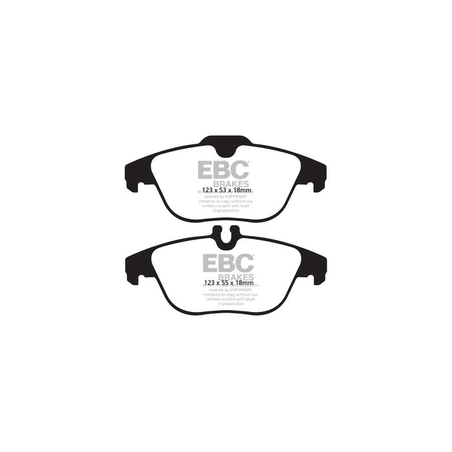 EBC PD02KR474 Mercedes-Benz A207 Redstuff Rear Brake Pad & Plain Disc Kit 2 | ML Performance EU Car Parts