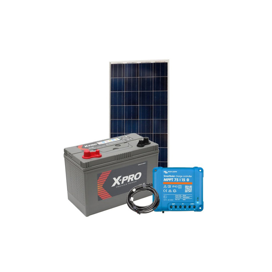 175W Offgrid Solar Panel kit with 100Ah leisure battery | ML Performance EU Car Parts