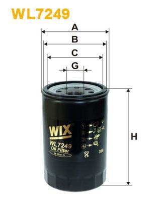 WIX Filters WL7249 Oil Filter For Mitsubishi Space Wagon Ii (N3)