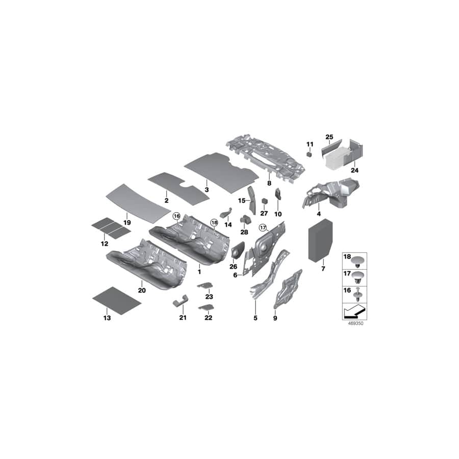 Genuine BMW 51477284145 F82 F32 Sound Insulation Trunk Left (Inc. 428iX, 440i & M4 CS) | ML Performance EU Car Parts