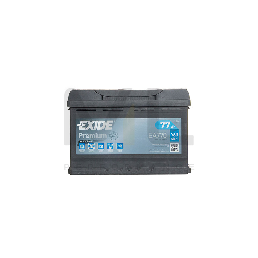 Exide Premium 096 Car Battery (77Ah) - 5 Year Guarantee | ML Performance EU Car Parts
