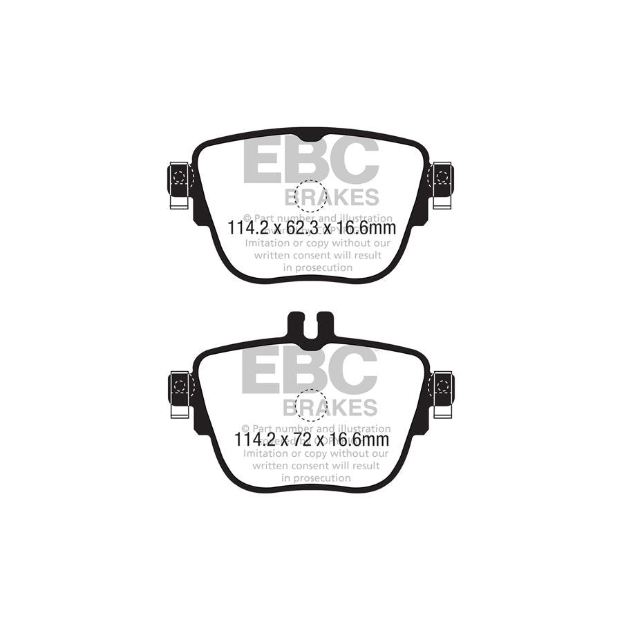 EBC PD02KR545 Mercedes-Benz C257 W/S213 A/C238 Redstuff Rear Brake Pad & Plain Disc Kit 2 | ML Performance EU Car Parts