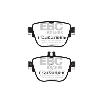 EBC PD02KR545 Mercedes-Benz C257 W/S213 A/C238 Redstuff Rear Brake Pad & Plain Disc Kit 2 | ML Performance EU Car Parts