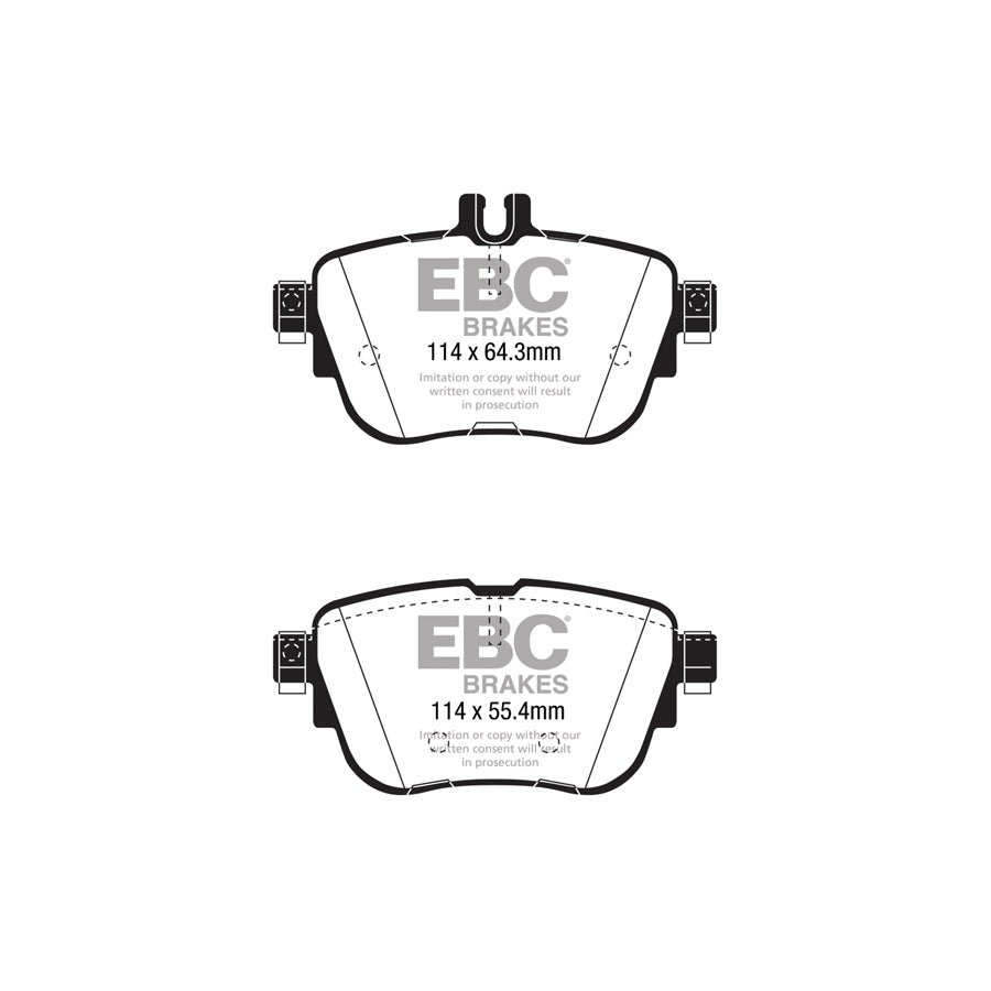 EBC PD02KR543 Mercedes-Benz W/S213 A/C238 Redstuff Rear Brake Pad & Plain Disc Kit - TRW Caliper 2 | ML Performance EU Car Parts