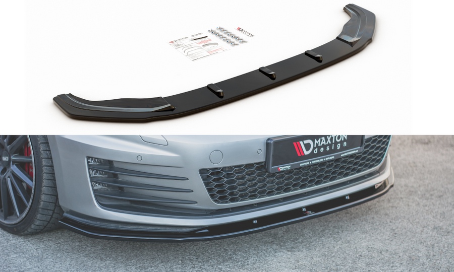 Maxton Design VW-GO-7-GTI-FD1T Front Splitter V.1 Volkswagen Golf GTI MK7 | ML Performance EU Car Parts