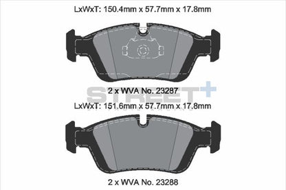 PAGID Racing T8168SP2001 STREET+ Brake Pads