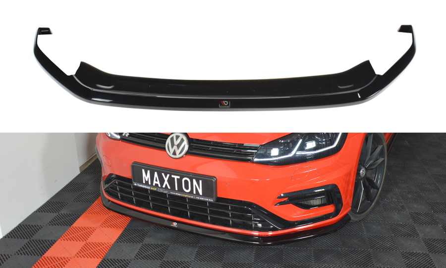 Maxton Design VW-GO-7F-R-FD6T Front Splitter V.6 Volkswagen Golf R / R-Line MK7.5 | ML Performance EU Car Parts