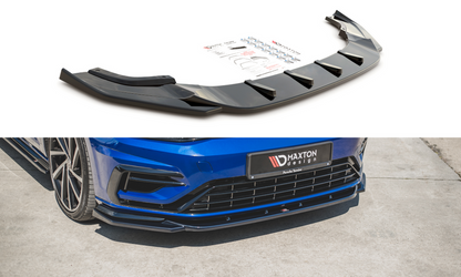 Maxton Design VW-GO-7F-R-FD9T Front Splitter V.9 Volkswagen Golf R / R-Line MK7.5 | ML Performance EU Car Parts