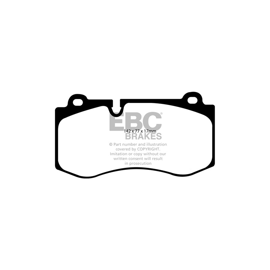 EBC PD02KF356 Mercedes-Benz W221 Redstuff Front Brake Pad & Plain Disc Kit - ATE Caliper 2 | ML Performance EU Car Parts