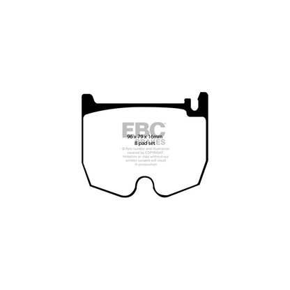 EBC PD02KF361 Mercedes-Benz R230 Redstuff Front Brake Pad & Plain Disc Kit - Brembo Caliper 2 | ML Performance EU Car Parts