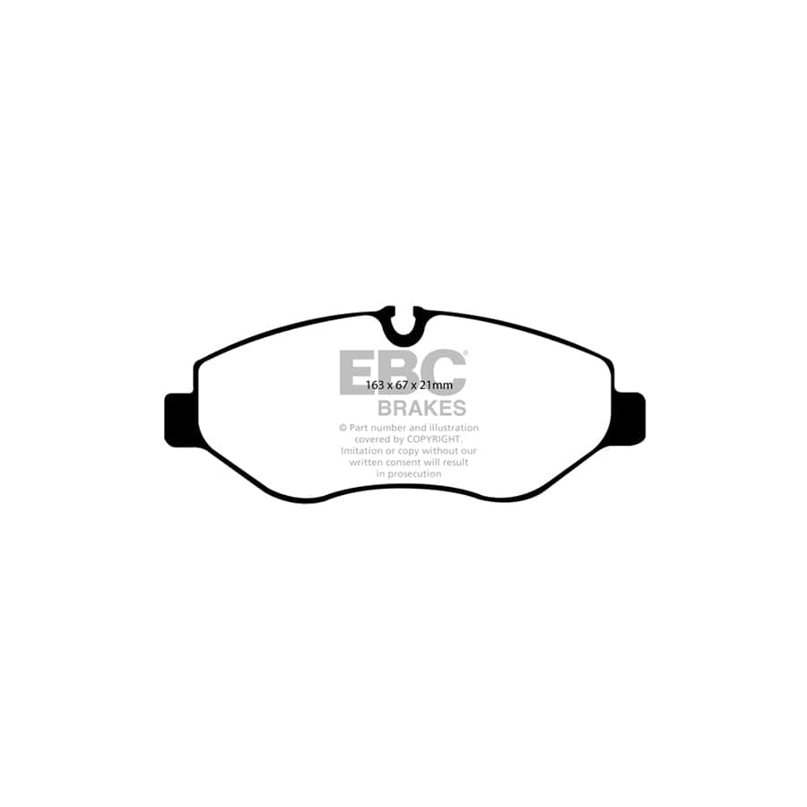 EBC PD03KF1221 Mercedes-Benz VW Yellowstuff Front Brake Pad & Plain Disc Kit - Brembo Caliper 2 | ML Performance EU Car Parts