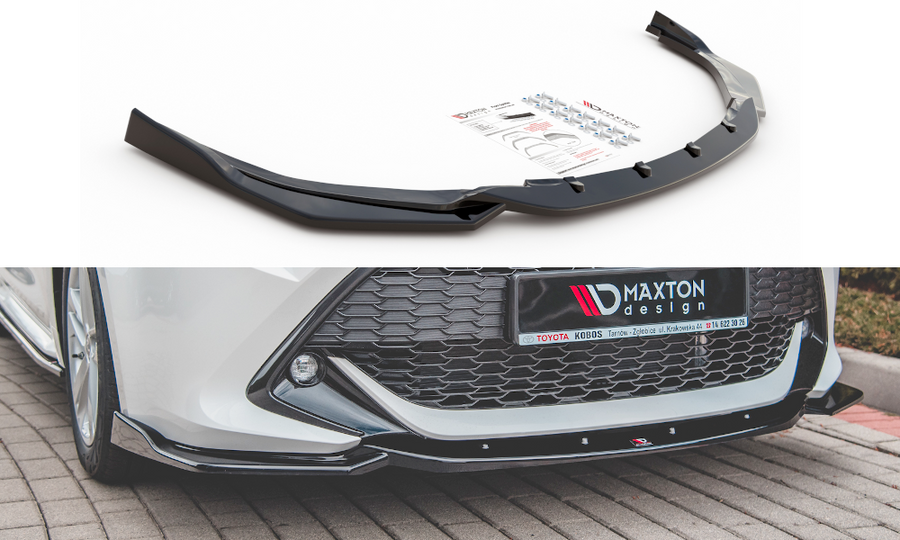 Maxton Design TO-CO-12-FD2T Front Splitter V.2 Toyota Corolla XII Touring Sports / Hatchback | ML Performance EU Car Parts