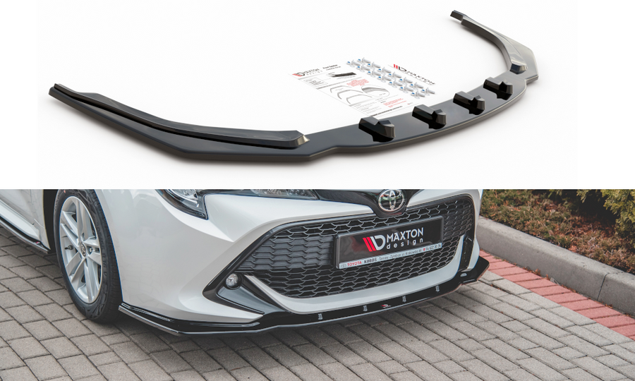 Maxton Design TO-CO-12-FD1T Front Splitter V.1 Toyota Corolla XII Touring Sports / Hatchback | ML Performance EU Car Parts
