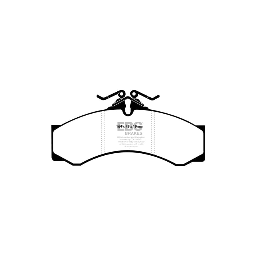 EBC PD03KF1263 Mercedes-Benz VW Yellowstuff Front Brake Pad & Plain Disc Kit - Perrot Caliper 2 | ML Performance EU Car Parts