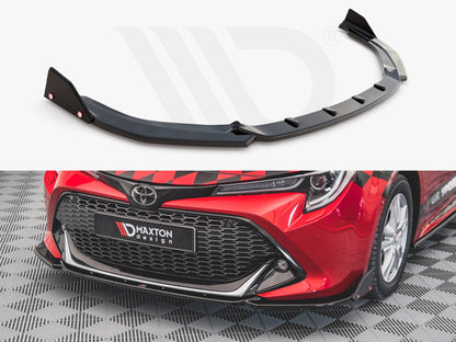 Maxton Design TO-CO-12-HB-GR-FD1T Front Splitter V.1 + Flaps Toyota Corolla Gr Sport Hatchback XII | ML Performance EU Car Parts