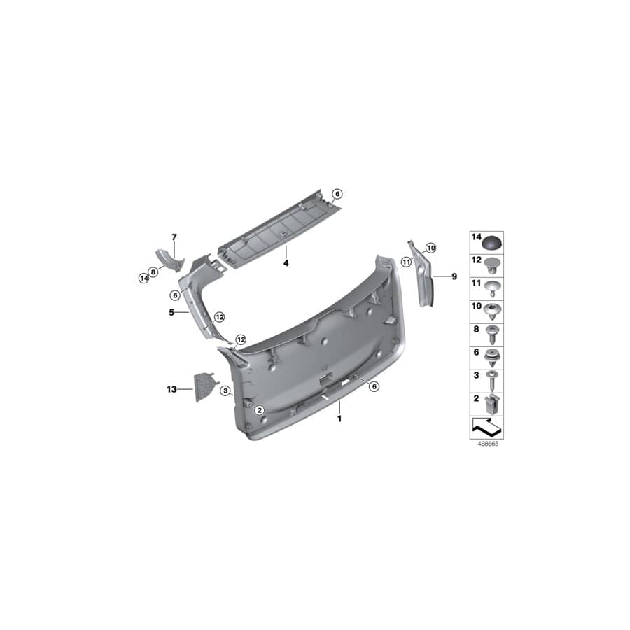 Genuine BMW 51497414191 G01 Trim, Drip Rail, Left (Inc. X3) | ML Performance EU Car Parts