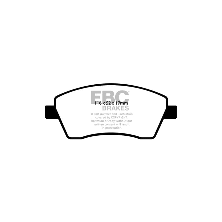 EBC PD03KF1322 Dacia Mercedes-Benz Renault Yellowstuff Front Brake Pad & Plain Disc Kit 2 | ML Performance EU Car Parts