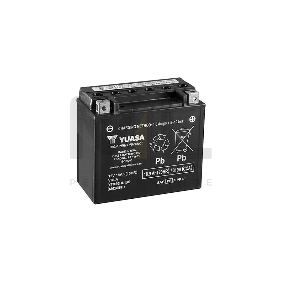 Yuasa YTX20HL-BS 12V High Performance Maintenance Free Motorbike & Motorcycle Battery | ML Performance EU Car Parts