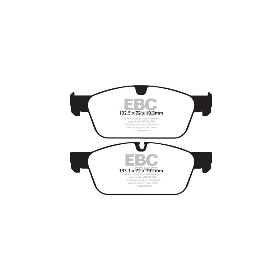 EBC PD03KF1466 Mercedes-Benz W166 C292 Yellowstuff Front Brake Pad & Plain Disc Kit - TRW Caliper 2 | ML Performance EU Car Parts