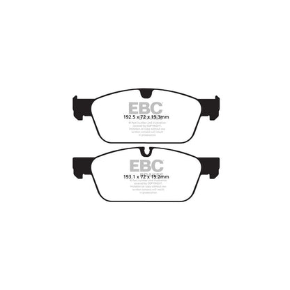 EBC PD03KF1466 Mercedes-Benz W166 C292 Yellowstuff Front Brake Pad & Plain Disc Kit - TRW Caliper 2 | ML Performance EU Car Parts