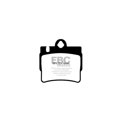 EBC PD02KR259 Mercedes-Benz C215 Redstuff Rear Brake Pad & Plain Disc Kit 2 | ML Performance EU Car Parts