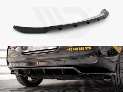 Maxton Design BM-I3-1-RD1T+RD2T Central Rear Splitter (vertical Bars) BMW I3 MK1 Facelift (2017-2022) | ML Performance EU Car Parts