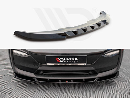 Maxton Design BM-I3-1-FD2T Front Splitter V.2 BMW I3 MK1 Facelift (2017-2022) | ML Performance EU Car Parts